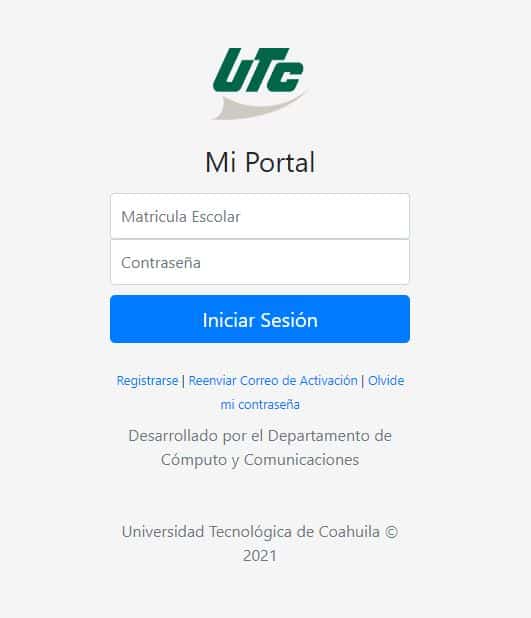 ingreso a Mi Portal UTC