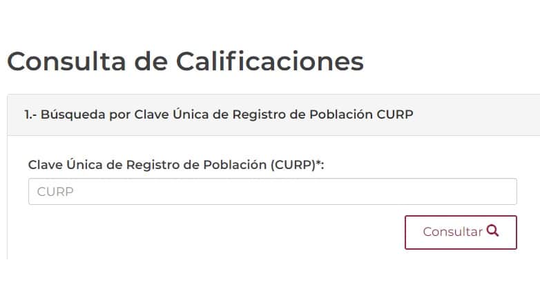 Consulta de calificaciones con CURP