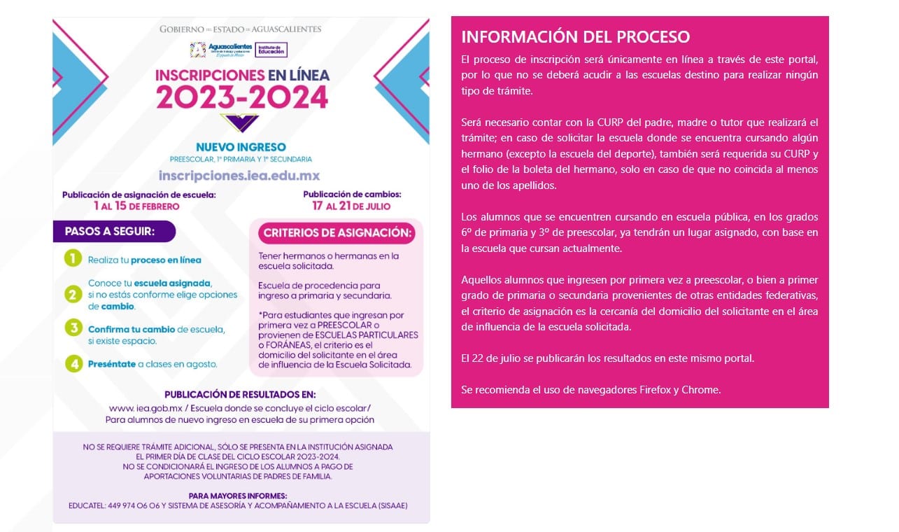 Preinscripciones Aguascalientes 2023-2024 1