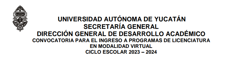 Convocatoria UADY Virtual 2024