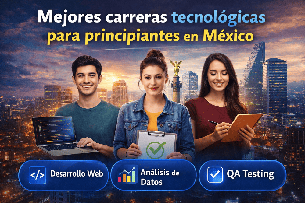 Mejores carreras tecnológicas para principiantes en México